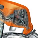 Бензопила MS462 45 см STIHL (11422000001) у робочому положенні — оригінал