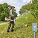 Акумуляторна коса FSA30.0 STIHL (FA100115700) у робочому положенні — оригінал