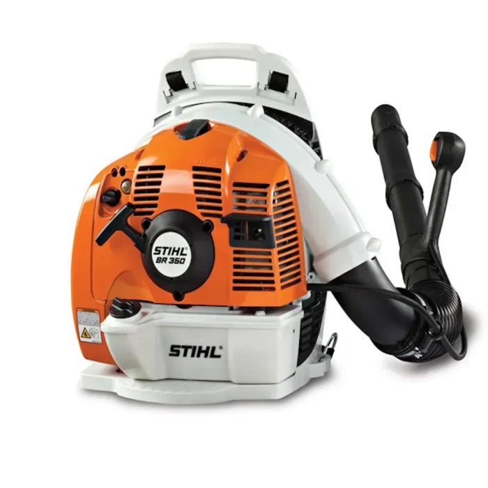 Повітродувний заплічний пристрій BR350 STIHL (42440111600) у робочому положенні — оригінал